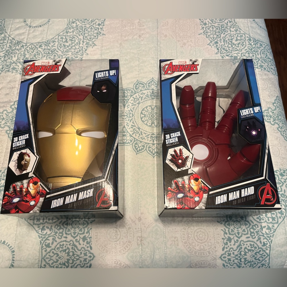 Iron Man Hand and Mask Wall Lights